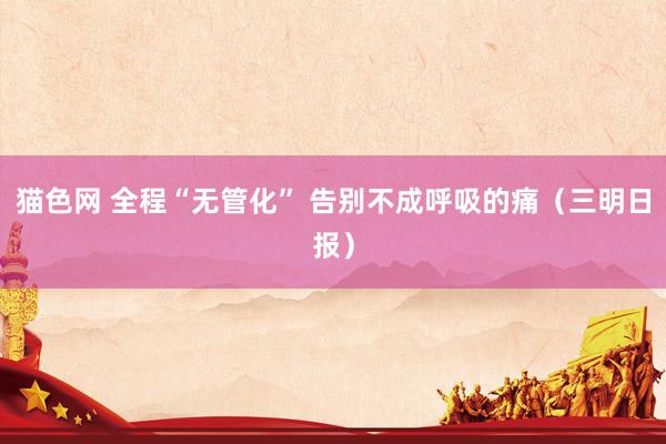猫色网 全程“无管化” 告别不成呼吸的痛（三明日报）